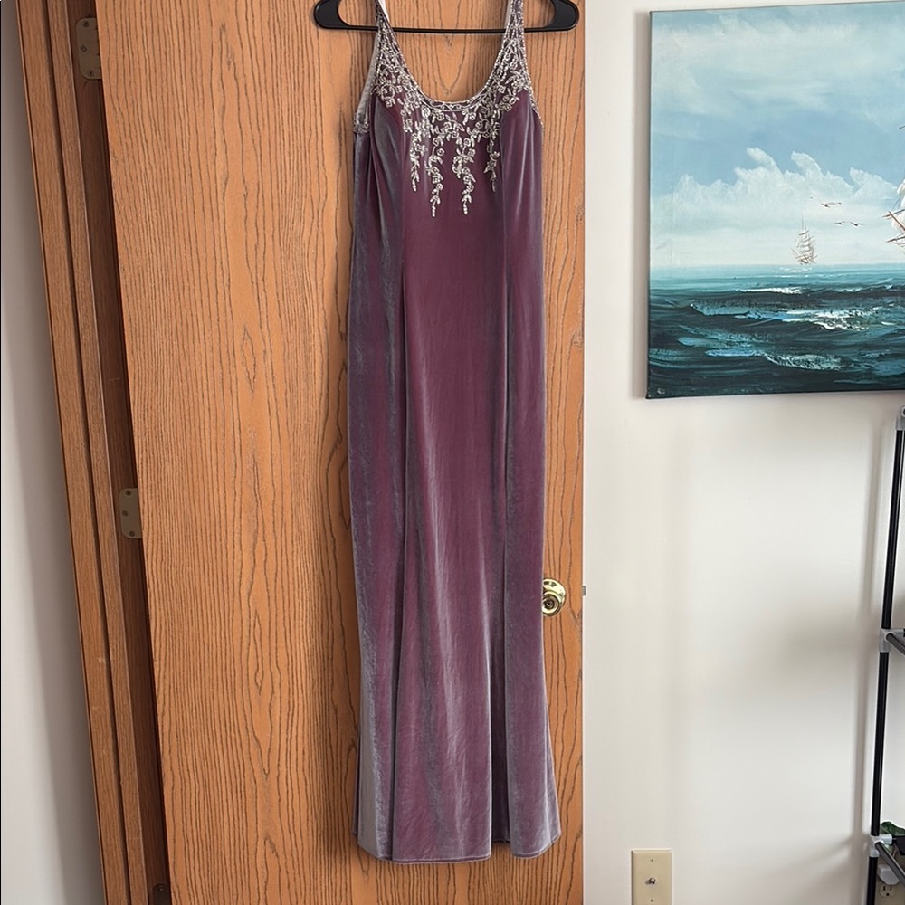 Elegant Purple beaded eventing dress